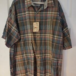 RedHead Men's Plaid Button Down Shirt - Blue and Brown